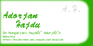 adorjan hajdu business card
