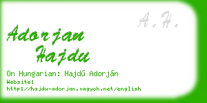 adorjan hajdu business card
